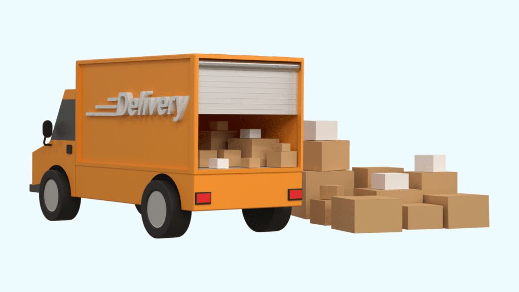 delivery truck ready for order fulfillment